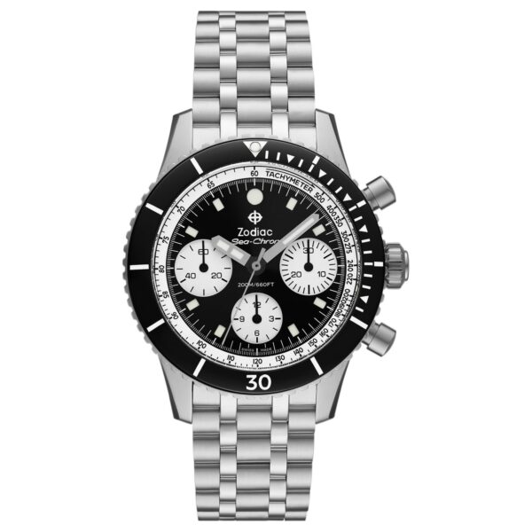 ZODIAC Sea-Chron ZO3604 Black Dial 42mm Automatic Swiss Mens