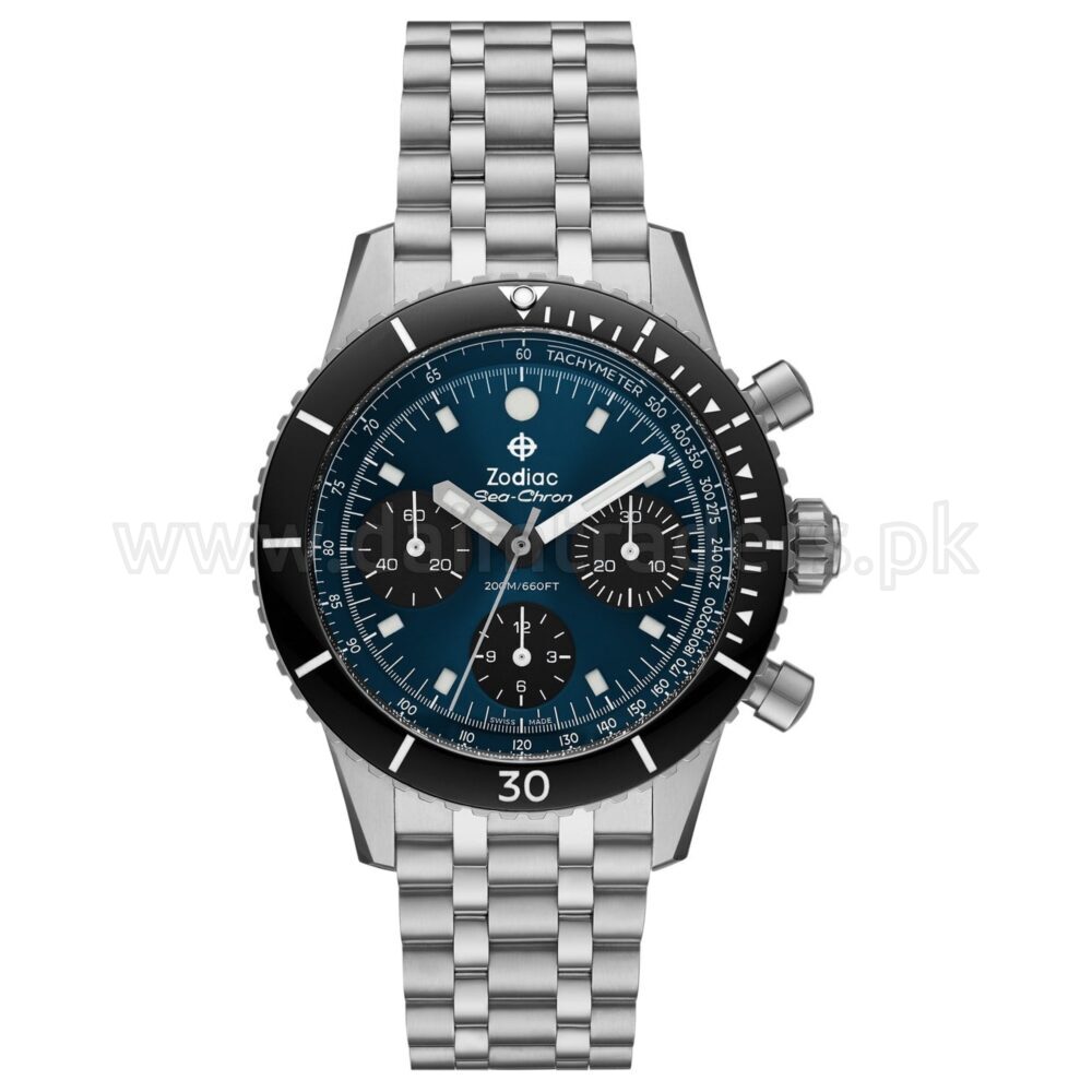 ZODIAC Sea-Chron ZO3605 Blue Dial 42mm Automatic Swiss Mens