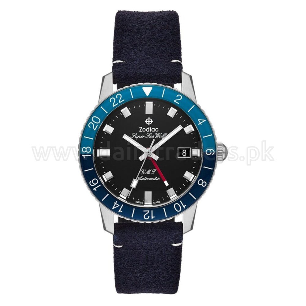 ZODIAC Super Sea Wolf GMT ZO9413 Black Dial 40mm Automatic Swiss Mens